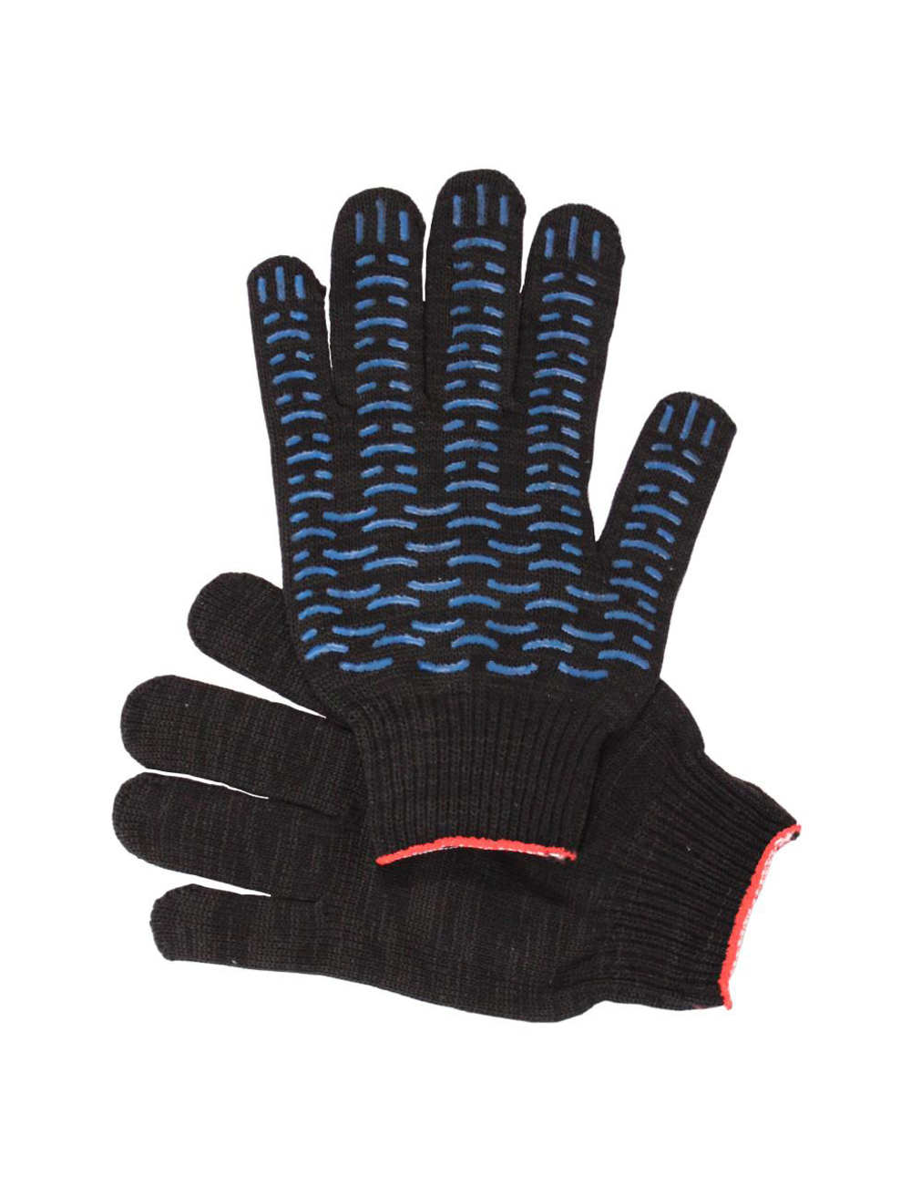 Перчатки х/б 5 нитей 10 кл. ПВХ Волна Черные (10шт/уп)(250шт/меш) Х