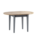 Стол обеденный раскладной «Форест»/«Сканди» 90/125 серый 7046/антик