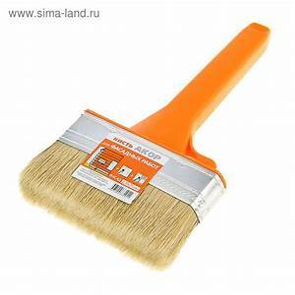 Кисть макловица Фасад 120*25 пластик. ручка, нат. щетина АКОР