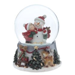 GAEM Фигурка декоративная "Снеговик" в стекл шаре, L7 W7 H8,5 см, 2в.