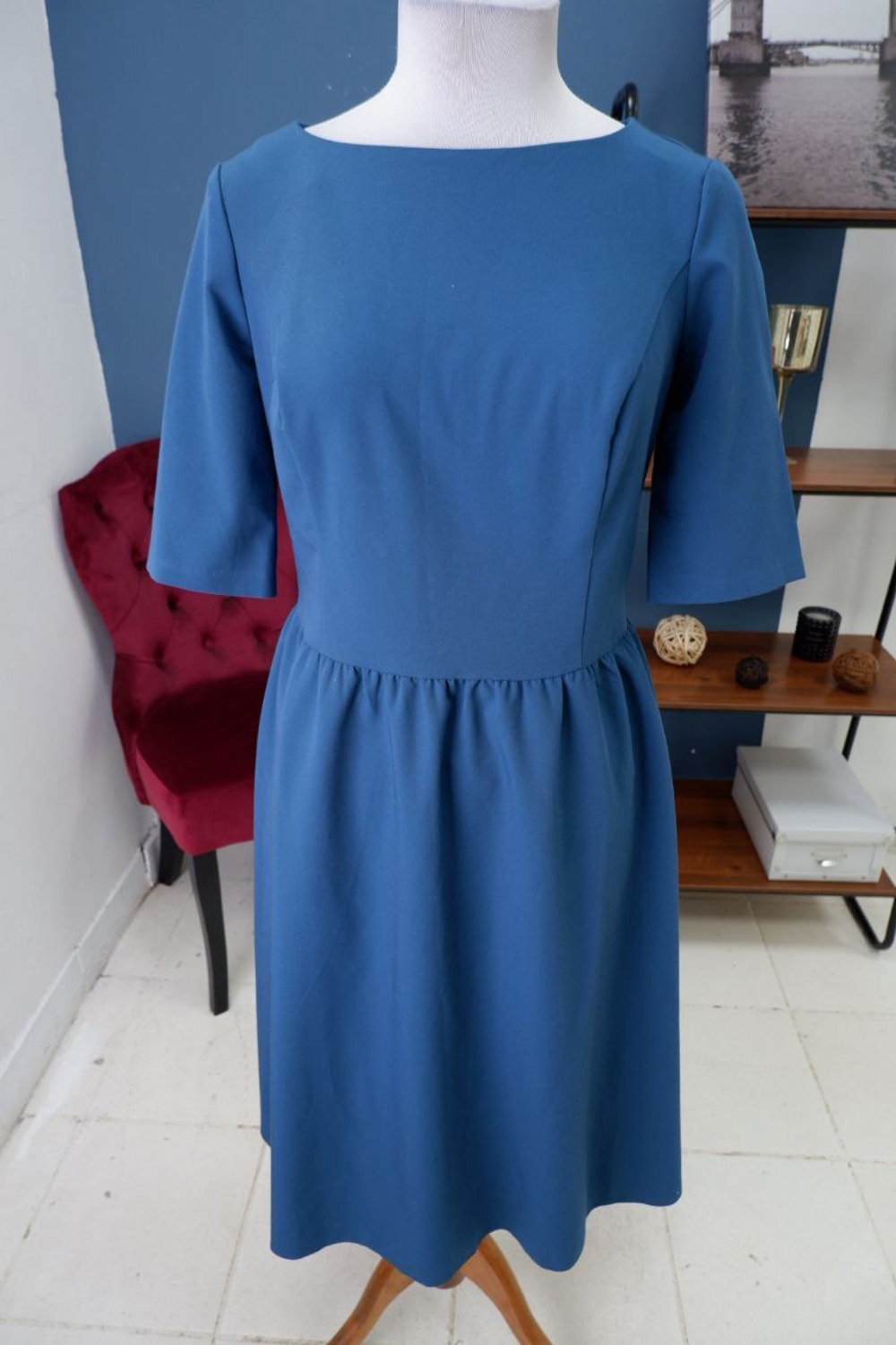 Платье Colambetta  лазурное 48 размер