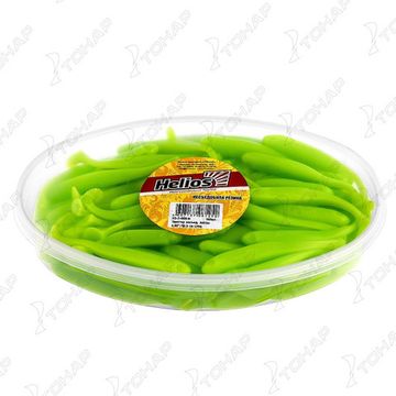 Виброхвост несъедоб. Jumbo 4,95'/12.5 см Lime 100шт. (HS-7-008-N) Helios