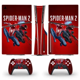 Наклейка для консоли PS5 SLIM EDITION Spider-Man 2 Защитная пленка на консоль и контроллеры Sony PlayStation 5 slim