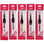 Пилка для ногтей металлическая с триммером «Эстетика», цвет ручки микс матовый, цвет пилки микс,13,5см