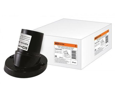 Патрон для лампы TDM Electric / ТДМ Электрик настенный наклонный, карболит черный, Е27, SQ0335-0015 / электрооборудование (комплект из 4 шт)