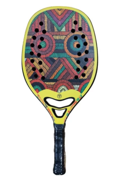 Ракетка для пляжного тенниса Samsara 1.3 жёлтая Turquoise с дополнительным нанесением «Rotor»