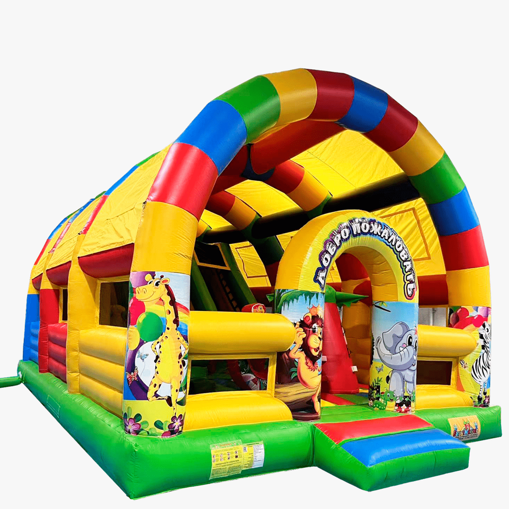 Коммерческий надувной батут «Страна Сафария» 10*6*6 м