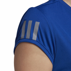 Женская теннисная футболка Adidas W Club 3 Stripes Tee - небесный