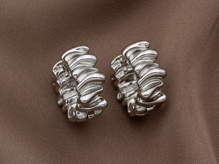 Серьги-Кольца "Relief", 18мм