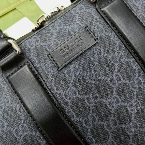 Мужской портфель Gucci GG Briefcase, серый