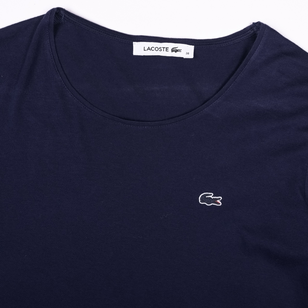 Женская футболка Lacoste темно-синего цвета, М