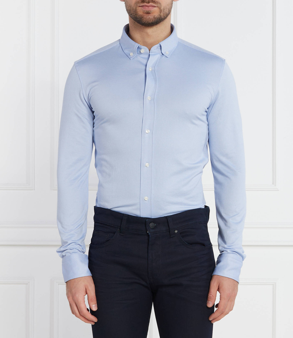 Рубашка P-HANK-BD-C1 BOSS BLACK - голубой(50490349)