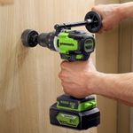 Дрель-шуруповерт ударная акк. Greenworks GD24DD140, 24V,б/щет,70/140Нм,Anti-kickback,2x4Ач,ЗУ,кор (3707607CUD)