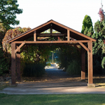 Dipriz Уличная беседка из массива сосны со двускатной крышей, 4х3 м