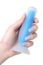 Голубая, светящаяся в темноте анальная втулка Namor Glow - 12,5 см. (Цвет: синий)