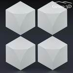 Гипсовая 3D панель Шестигранник выпуклый