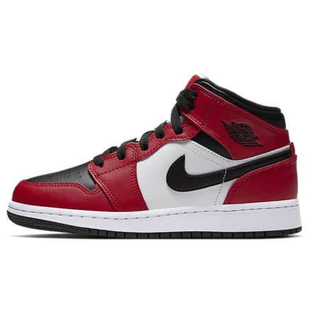 Кроссовки Air Jordan 1 Mid GS Chicago Black Toe