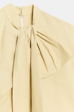 ZARA РУБАШКА В ПОЛОСКУ С ЗАВЯЗКАМИ — ZW COLLECTION, ЖЕЛТЫЙ