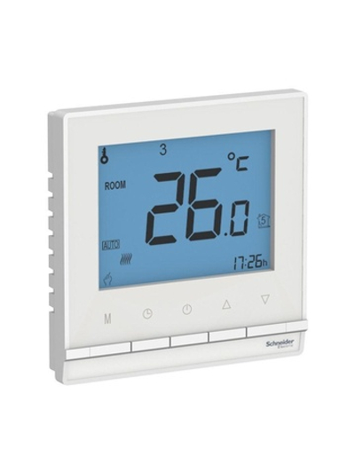 Термостат электронный AtlasDesign 16А для теплого пола с датчиком +5-+35град.C в сборе бел. SE ATN000138