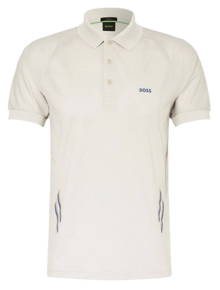 Мужское теннисное поло BOSS Piraq Active Slim Fit Polo Shirt - light beige
