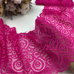 Кружево эластичное малиновое 17 см