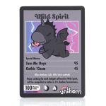 Черный клиторальный вибромассажер 11см со стимуляцией язычком Длинный язык Unihorn Wild Spirit UNIWS