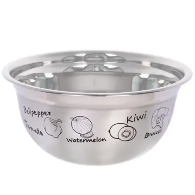 Миска из нержавеющей стали 5л 28*13см с рисунком