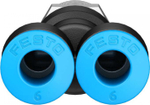 Разветвитель цанговый с резьбой Festo QSY-1/4-6 (комплект 10 шт)
