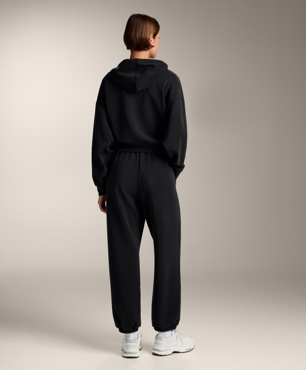 OYSHO Брюки-джоггеры из модала с начесом, черный