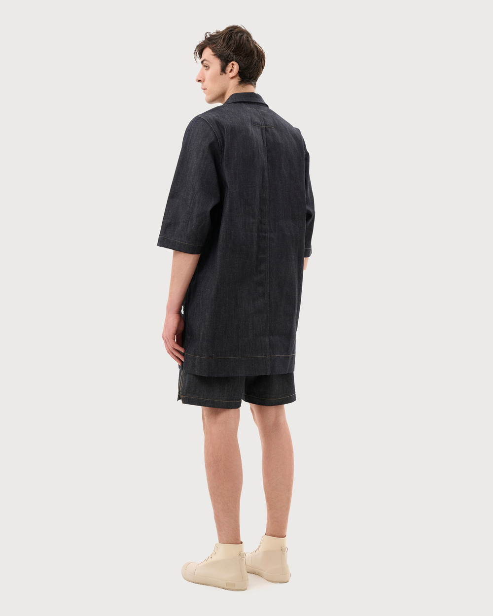 RICK OWENS DRKSHDW РУБАШКА ЦВЕТА ИНДИГО LIDO MAGNUM