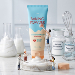 Глубоко очищающая пенка с содой для снятия макияжа и ВВ крема Etude Baking Powder BB Deep Cleansing Foam, 160г