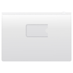 Папка-конверт на zip-молнии А4, ПВХ, 120мкм, прозрачная, цветная молния, карман, ассорти