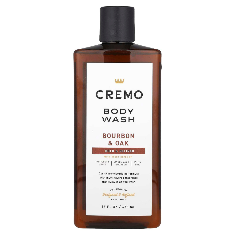 Cremo, All Season, гель для душа, № 8, бурбон и дуб, 473 мл (16 жидк. унц.)
