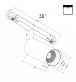 Светильник на штанге Maytoni Focus LED TR032-4-12W3K-M-DS-B