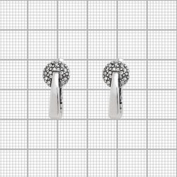 "Сальто" серьги в серебряном покрытии из коллекции "Стиль" от Jenavi с английским замком