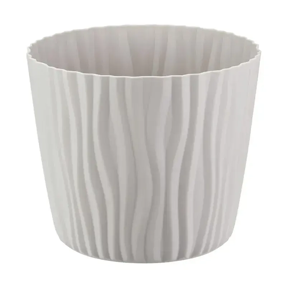 Кашпо ВОЛНА D160мм 2л с вкладышем Кремовый