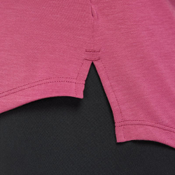 Женская теннисная футболка (dł. Рукава) Nike Dri-Fit One Luxe Lon Sleeve Top - rosewood/reflective silver