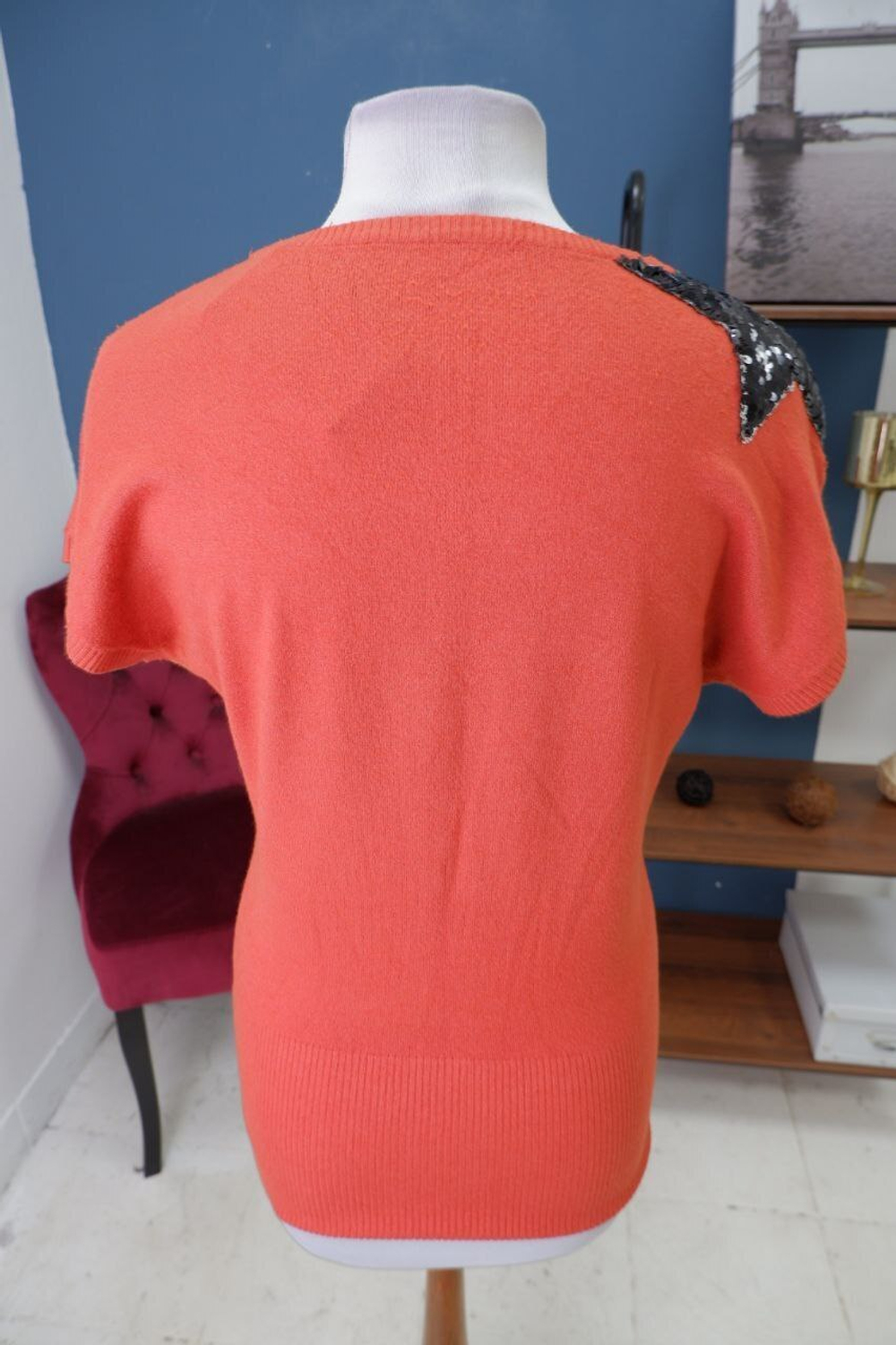 Кофта с коротким рукавом яркая 46 размер