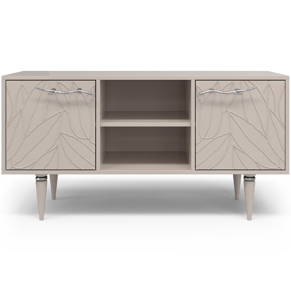 Тумба под ТВ Арт Колор leaves 117см Классик Сильвер Серый агат