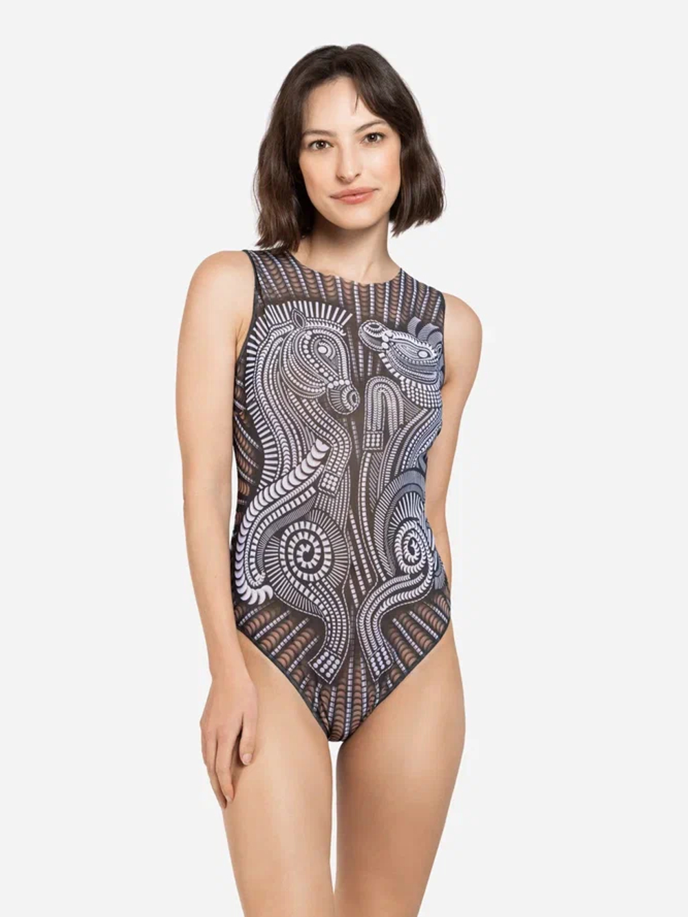 Купальник без рукава "Год лошади"