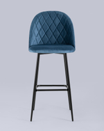 Стул барный Марсель велюр пыльно-синий