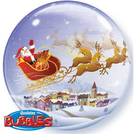 П BUBBLE 22" Санта на санях