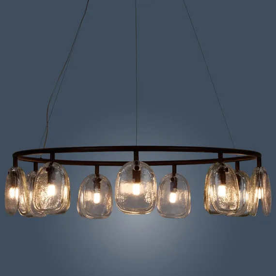 Подвесной светильник Jewel Ø81 см, прозрачный, медный