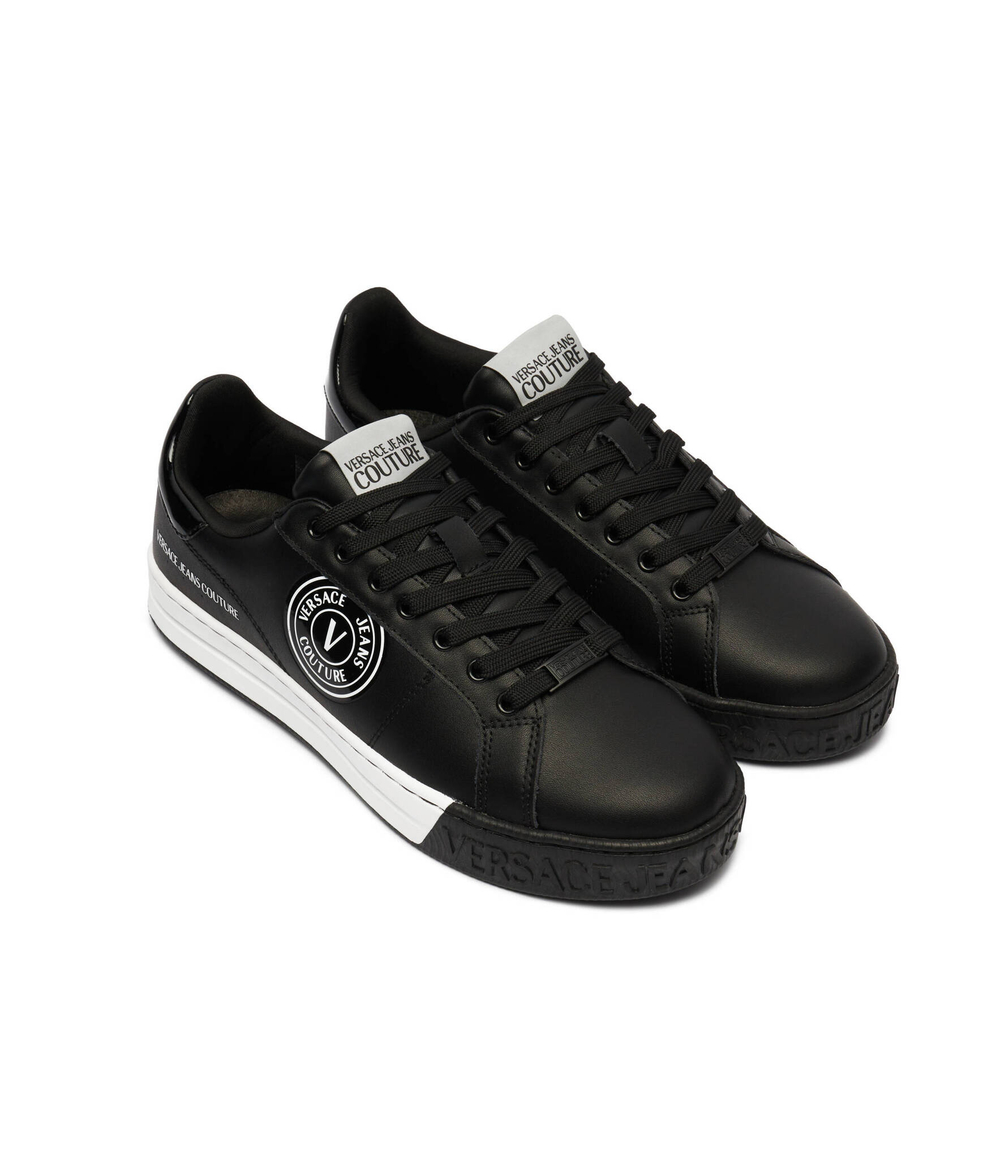 Кожаные кроссовки Versace Jeans Couture - черный(77YA3SK1ZP333)