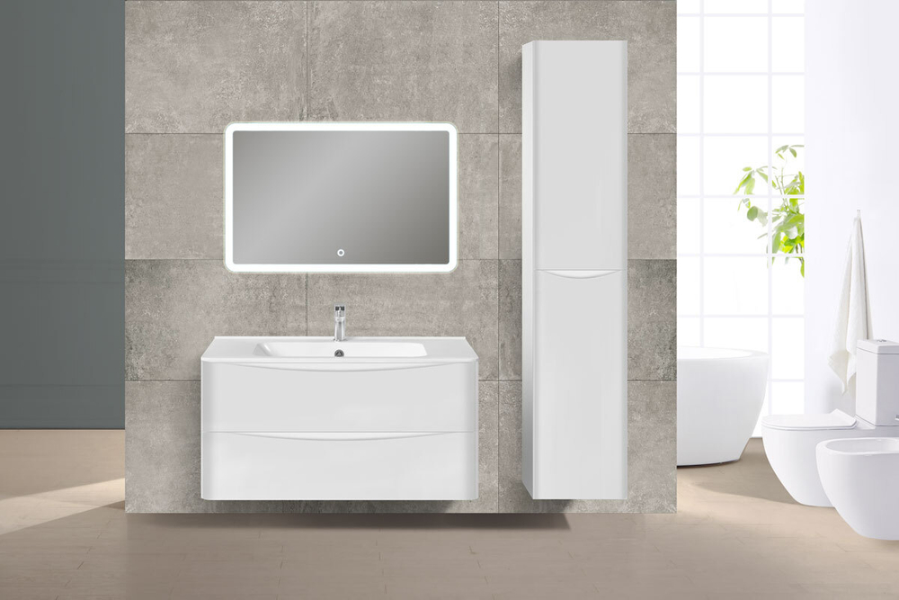 База под раковину Paola 1000 подвесная, 2 выкатных ящика soft close, G.White