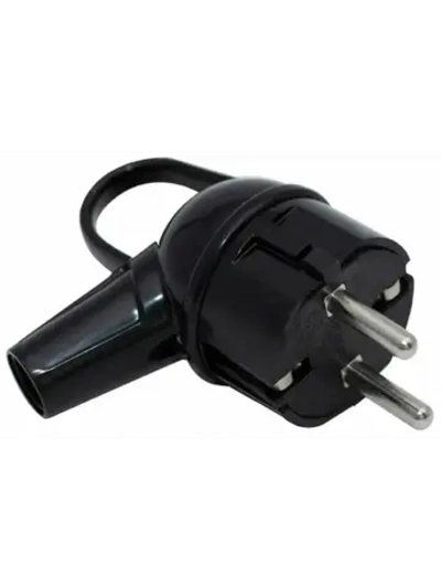 Вилка с кольцом угловая с заземлением 16А 220В