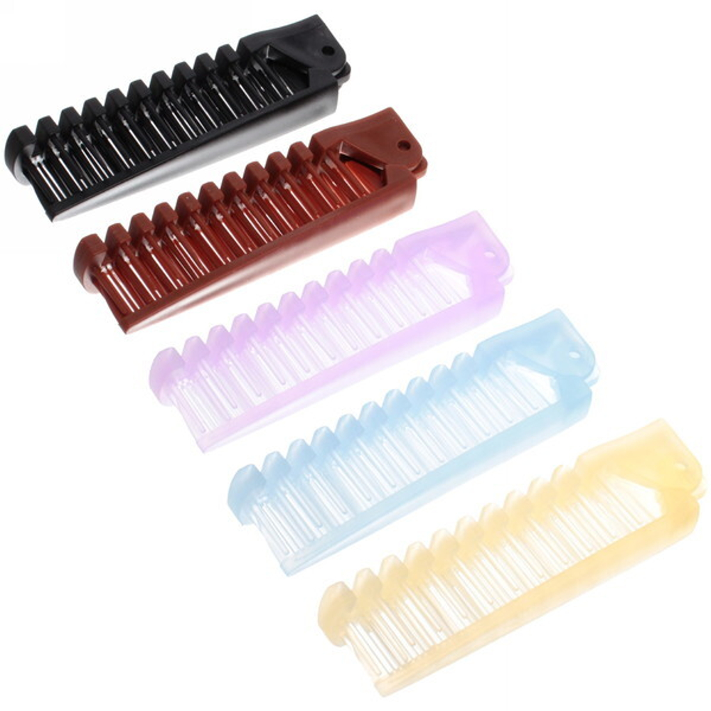 Расческа для волос массажная складная дорожная «Beauty Room», микс 8 цветов, 2*20см