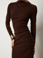 Платье вечернее праздничное длинное с драпировкой