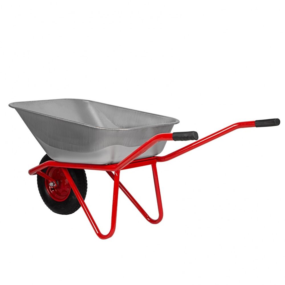 689219 Тачка садово-строительная, усиленная, грузоподъемность 220 кг, объем 110л  Россия