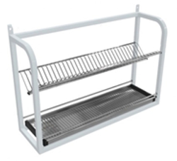 Полка настенная для сушки посуды ПП 32/900 (32 тарелки и 36 стаканов), 900х260х600 мм